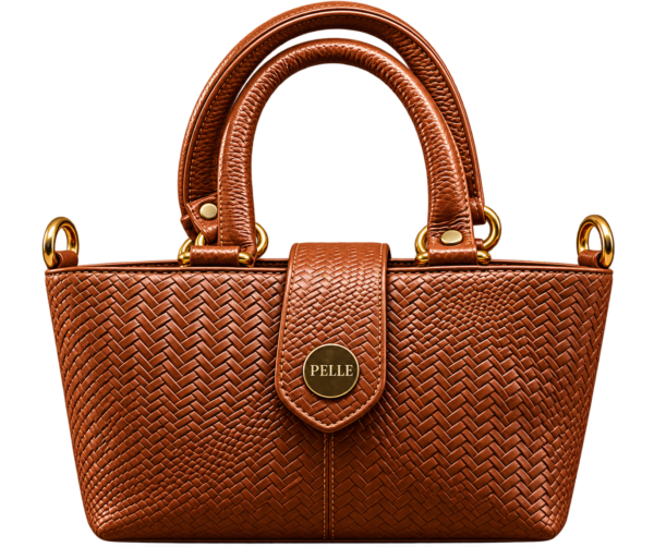 Woven Cognac Leather Handbag The Heritage Weave Tote